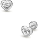Lisa Jewelry for Kids szívecske formájú köves gyerek fülbevaló gömb zárral (JTAG-0327-18) - jutaoraekszer