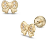 Lisa Jewelry for Kids elegáns masni sárga arany fülbevaló gömb zárral (JTAG-7727-18) - jutaoraekszer