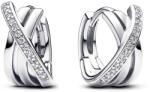 Pandora Signature Összefonódó pavé karika-fülbevaló (293150C01)