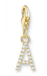 Thomas Sabo "A" aranyozott betű charm cirkóniával (1964-414-14)