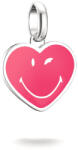 Thomas Sabo Connect SMILEYWORLD® rózsaszín kacsintó szív charm (CC1294-664-9)