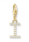 Thomas Sabo "I" aranyozott betű charm cirkóniával (1972-414-14)