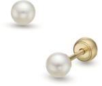 Lisa Jewelry for Kids kis gömb sárga arany fülbevaló gömb zárral - JTAG-4204-18 (JTAG-4204-18)