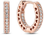 Pandora Pavé szív rozé arany karika fülbevaló - 286317C01 (286317C01)