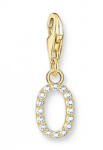 Thomas Sabo "O" aranyozott betű charm cirkóniával (1978-414-14)