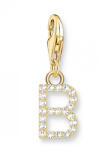 Thomas Sabo "B" aranyozott betű charm cirkóniával (1965-414-14)