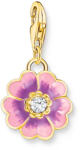 Thomas Sabo aranyozott lila virág charm (2208-565-7)