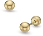 Lisa Jewelry for Kids teli gömb sárg arany fülbevaló gömb zárral - JTAG-4212-18 (JTAG-4212-18)