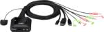 ATEN - 2 portos USB-C DisplayPort hibrid kábel KVM kapcsoló CS52DP - CS52DP-AT (CS52DP-AT)