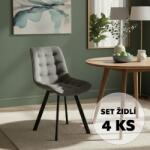  Avenberg Nola étkezőszék szett, 4 db, szürke, NB20096