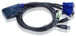 ATEN ATEN CS62U 2-Port USB KVM Switch, Speaker Support, 1.8m cables (CS62U-A7)