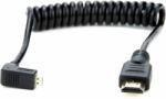 Atomos Cablu HDMI Micro - HDMI Mare 30cm Spiralat cu unghi de 90 de grade (ATOMCAB007)