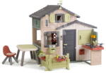 Smoby Căsuța Prietenilor cu o măsuță Friends Evo Playhouse Life Smoby cu uși mari cu filtru UV (SM810302-O) Casuta pentru copii