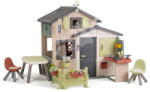 Smoby Căsuța Prietenilor cu spațiu de relaxare la grădină Friends Evo Playhouse Life Smoby cu uși mari extensibilă cu filtru UV (SM810302-P) Casuta pentru copii