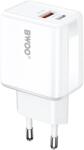 BWOO fali töltő CDA182 QC 38W 1x USB-A + 1x USB-C fekete - smartdiszkont