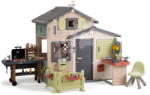 Smoby Căsuța Prietenilor cu bucătărie de grătar Friends Evo Playhouse Life Smoby cu uși solide extensibilă și cu filtru UV (SM810302-R) Casuta pentru copii