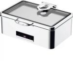 Sunnex Chafing Dish GN 1/1, rozsdamentes acél, üveg fedéllel, száraz fűtés