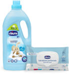 Chicco öblítő koncentrátum 1, 5 liter Sweet Talcum púder illat + Ajándék 72 db-os Chicco nedves törlőkendővel