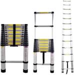 Haina H-UP260 Teleszkópos Alumínium Létra 2, 6m - 150 kg Teherbírás, Kompakt és Biztonságos