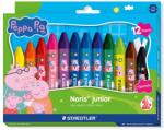 STAEDTLER Zsírkréta, hatszögletű, jumbo, STAEDTLER „Noris® junior 224, Peppa malac, 12 szín (TS224C12L1)
