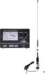PNI Antena CB PNI S75, 75 cm, cu fluture, cablu RG58 de 4m si reflectometru PNI SWR-300 pentru masurare SWR (pni-s75c-r300) Statii radio