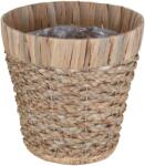  A. H. G. banánlevél kaspó műanyag béléssel átmérő 24 cm x 27 cm bézs-natúr