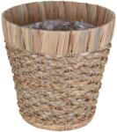  A. H. G. Virágkosár Banánlevél műanyag fóliával 32 cm x 31, 5 cm bézs-natúr