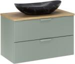 Comad Set dulap Comad Aster Green ASTER GREEN 82-80-46-2S, lavoar Comad Lena UN-LENA-MB2, CREMONA 89-80-46 M (SETASGBCREMONA80CMUNLENA)