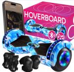 Retoo Hoveboard LED világítással, térd-és könyökvédővel 10-15 km/h - Kék (ER033)