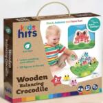 KIDS HITS Joc educativ de echilibru cu crocodil din lemn (KH20/033)