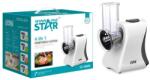  WINNING STAR ST-6600 4 az 1-ben Elektromos Zöldségvágó és Reszelő, Cserélhető Rozsdamentes Acél Pengékkel