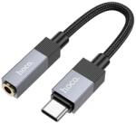 hoco. UPA32C audió adapter kábel 3.5mm jack aljzat - Type-C, 15cm, FEKETE (UPA32C)