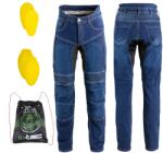 W-TEC Férfi motoros farmer W-TEC Biterillo Evo, sztreccs panelek, rugalmas anyag, hálós bélés, aramidszál erősítés kék 4XL (30303-4XL-80-1)