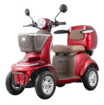 W-TEC Négykerekű elektromos moped W-TEC Lubica II, LCD kijelző, 3 sebességi mód, biztonsági riasztó piros (30445-2)