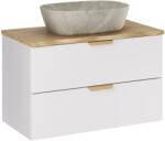 Comad Készlet szekrény Comad Aster White ASTER WHITE 82-80-46-2S, mosdótál Comad Anna UN-ANNA-MY1, NATURE CREMONA 89-80-46 M (SETASWBNATCREMONA80CMUNANNA)