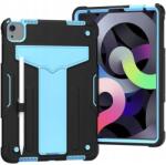  iPad 10.2 tablet tok, fekete-kék, forgó állvánnyal és stylus tartóval (Etui7)