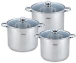 BOHMANN Rozsdamentes acél edénykészlet, 6 darab, Bohmann BH-3434, Űrtartalom 11, 3L, 13, 6L, 16, 3L (BH3434)