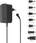 Hama Универсално захранване, регулируемо, 1500mA, 18W, max. 12V, 7 адаптера (HAMA-223615) - BestPC