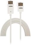 TECHLY Cablu HDMI tata - HDMI tata, High Speed, Ultra Slim, 1M, 4K , Techly, Alb, ICOC HDMI-SL-010W