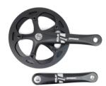 Prowheel Solid 244-AA-F négyszögtengelyes hajtómű, 44T, 1s, 175 mm, dupla láncvédő, fekete