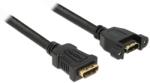 Delock kábel HDMI A anya > HDMI A anya panelrögzítés 25 cm (85100) (85100) (85100)