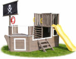 Ginger Home Детска дървена катерушка Ginger Home - Пиратски кораб, С пързалка и пясъчник, 310 х 320 х 180 сm (C601)