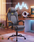 Songmics Home ergonomikus gaming szék lábtartóval galambszürke (EUZ-OBG072G01V1)