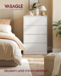 VASAGLE KAILYN fiókos szekrény hófehér modern stílusú 4 fiókkal (EUZ-LTS614WE02)