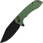 Tenable Knives Tenable Entity Blackwash 14C28N with Dark Green Aluminum B1036F2