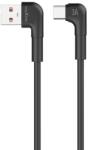 Maxlife MXUC-09 kábel - USB / Type-C (USB-C) kábel 2m (90 fokban elfordított csatlakozó végekkel) 3A