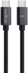 Maxlife MXUC-12 Kábel - Type-C (USB-C) / Type-C (USB-C) fekete szövet kábel 2m, 100W