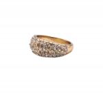  Aela Gold Tone Pave Dome Ring Gyűrű méret11