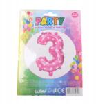 Wiky Felfújható lufi 3-as szám rózsaszín