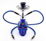 Atomic La Catrina Shisha 2 csöves vízipipa 45 cm - kék, koponya mintás (AT-0230098)